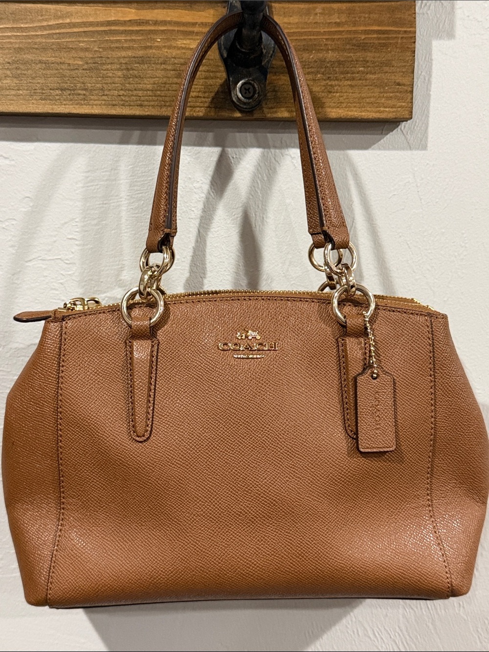 Coach Mini Christie Carryall Leather Satchel Style F57523- missing long strap